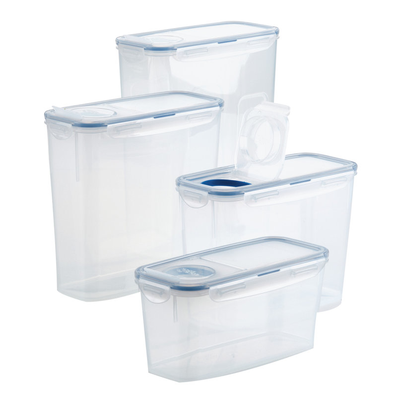 Clear BPA-Free Plastic Food Storage Container Set with Airtight Lids