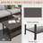 2 Piece Outdoor Patio Set, 70” All-Weather Metal 3-Seat Metal Patio Sofa And Rectangular Coffee Table , Khaki Frame With Gray Cushions