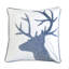 Coussin décoratif en velours Holiday Reindeer 20 x 20 - blanc et gris avec insert-124862066-124862071
