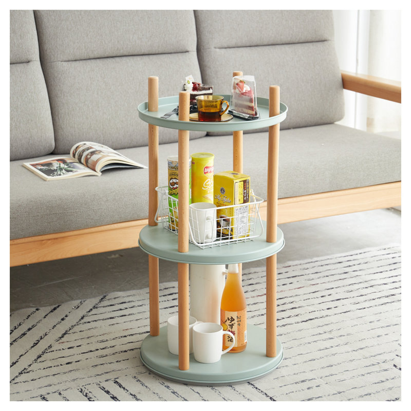 Étagère de rangement, bibliothèque rotative à 360 °, bibliothèque à 3 niveaux avec espace de rangement de grande capacité, support de rangement multifonctionnel, conception compacte, étagère pour salon, chambre à coucher, salle d'étude, cuisine