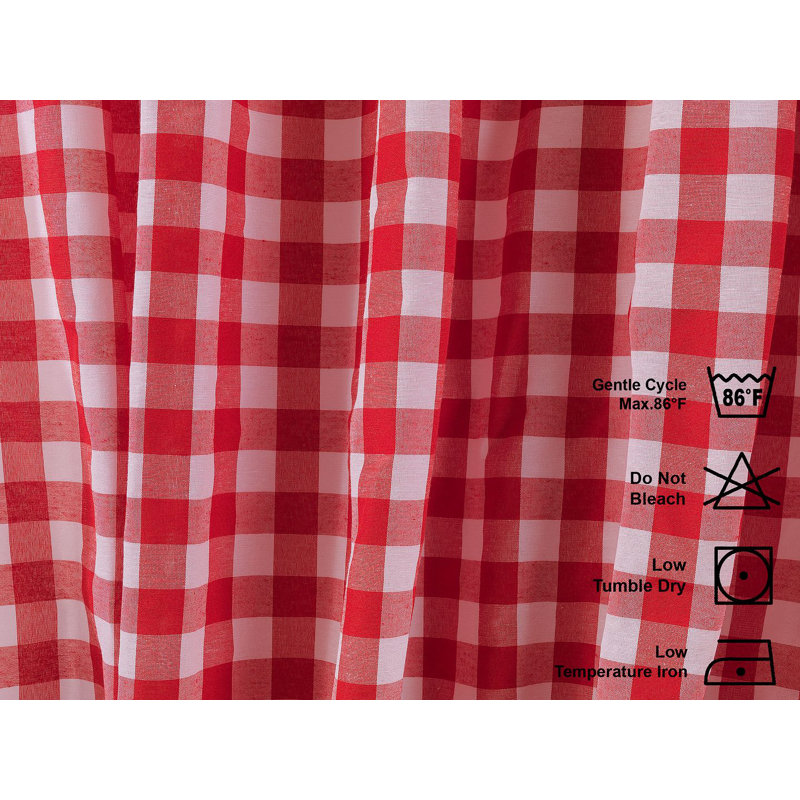 Blackout Curtain - 1 Pc, 40cm Width x 84cm Drop, Red/White