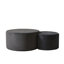 Ensemble de 2 tables basses gigognes pour le salon, ensemble de 2 tables basses rondes en mousse pour le salon, repose-pieds avec table d'appoint ronde moderne en mousse, sans assemblage-129682139