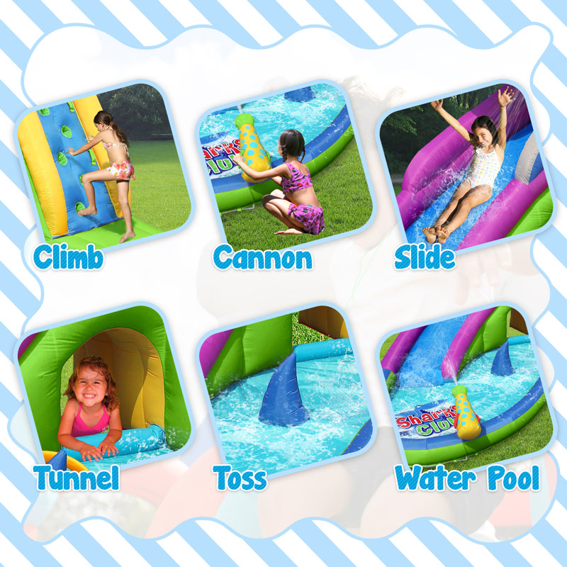 10.5' x 15' Inflatable Water Slide with Air Blower