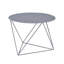 Metal Round Top End Table In Grey Finish