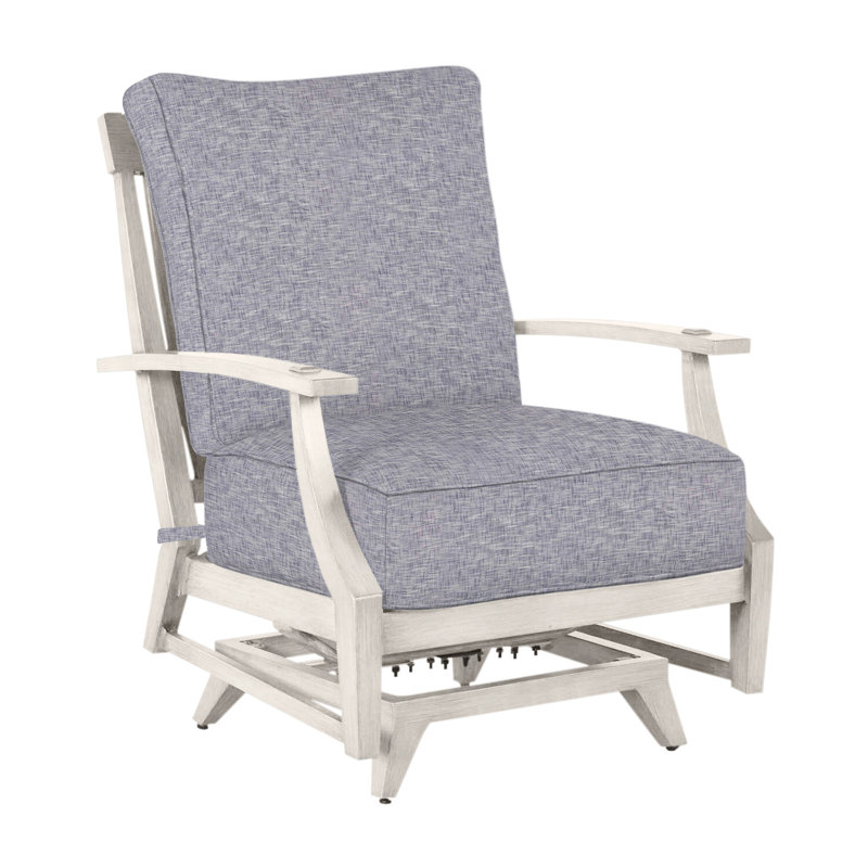 Croquet Aluminum Spring Lounge - Slate Gray, Slate Gray, Welt, Tweed Toffee