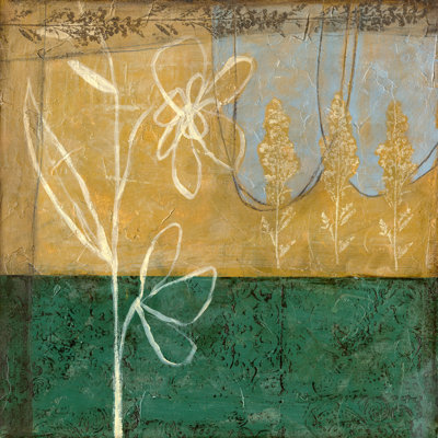 Small Pressed Wildflowers I by Jennifer Goldberger - Wrapped Canvas Painting