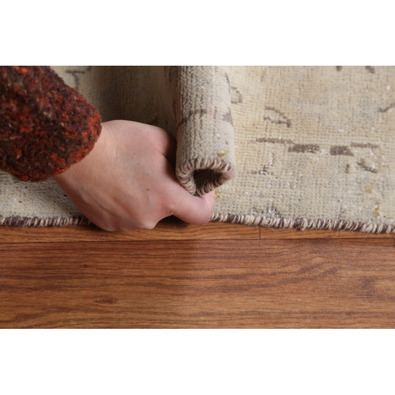 Tapis unique en laine noué à la main de style années 1960 9 pi 2 po x 13 pi 11 po Hyon