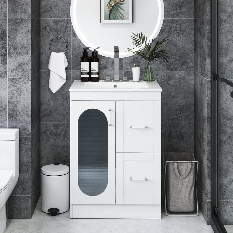 Meuble-lavabo simple 24,17 po avec comptoir d'évier