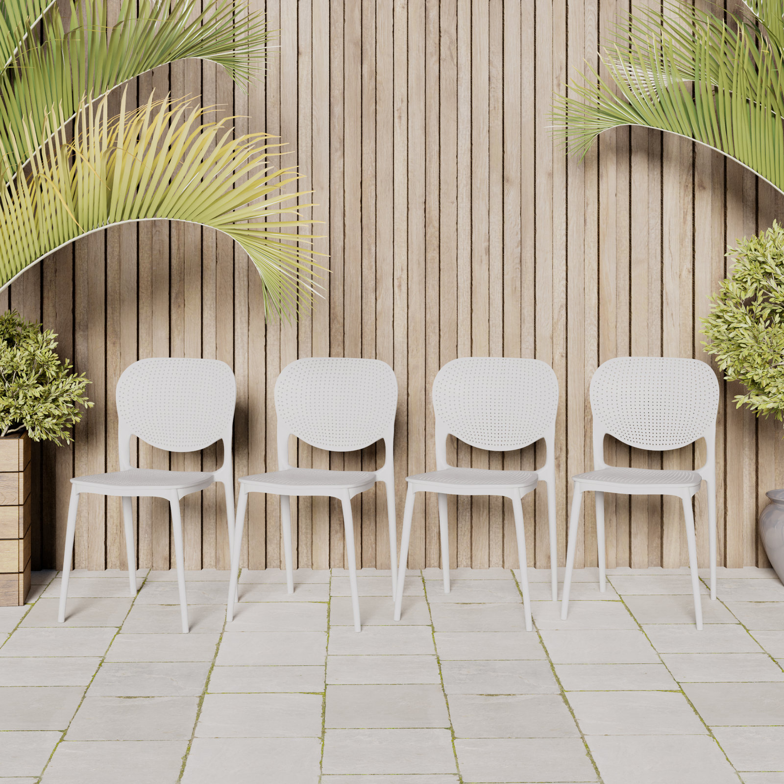 Anautica 85" Eucalyptus Patio Dining Set