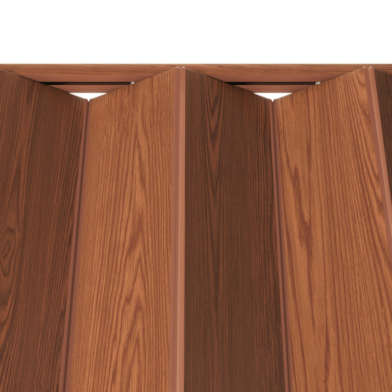 Portes accordéon pliables à double paroi, Noyer, 48 po x 80 po