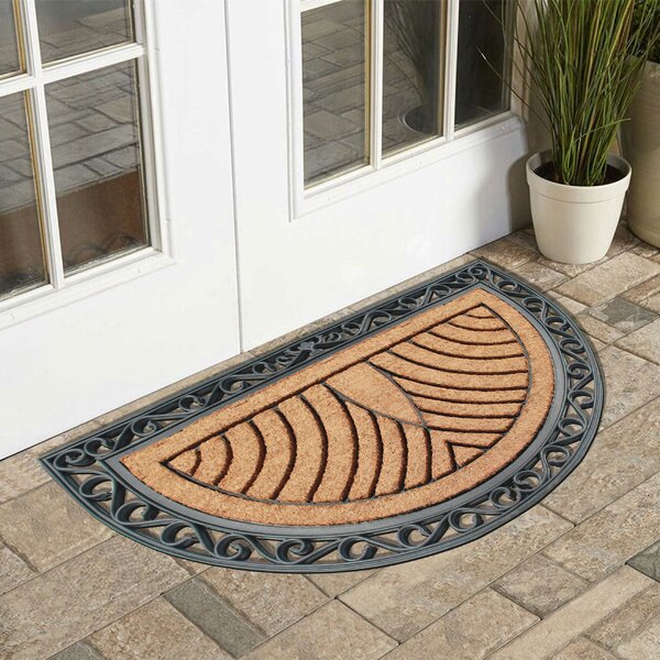 Spin 30 x 18 Non-Slip Outdoor Door Mat World Menagerie