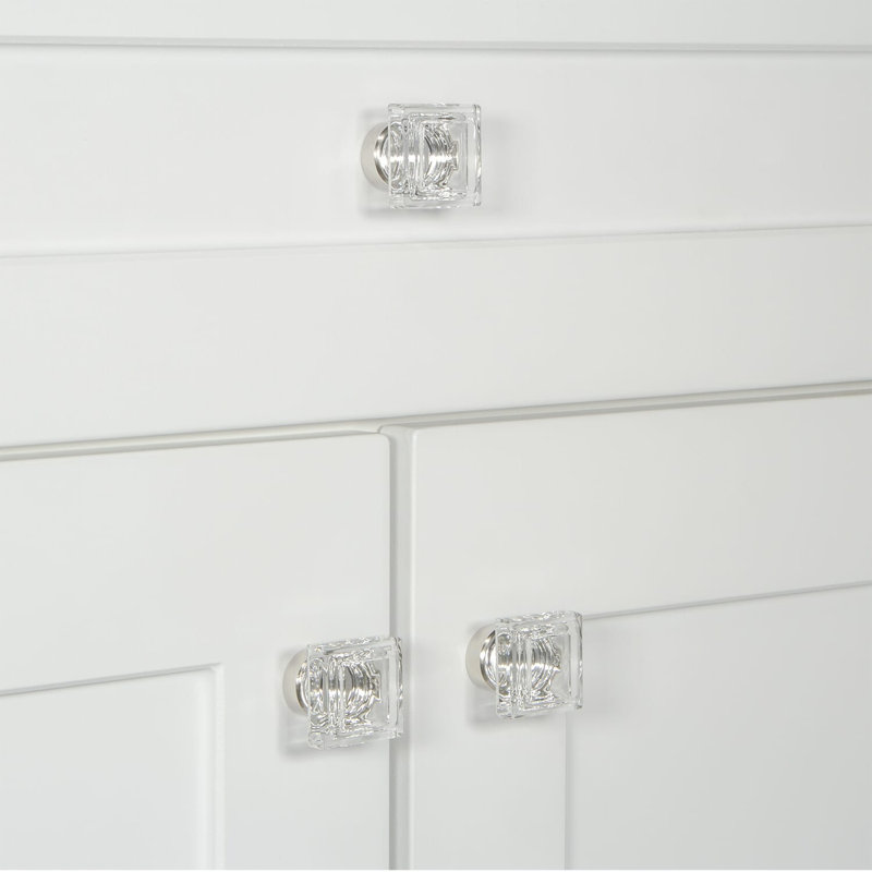 Carré Square Cabinet Knob, Polished Nickel