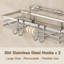 2-Pack Silver SUS304 Stainless Steel Shower Caddies