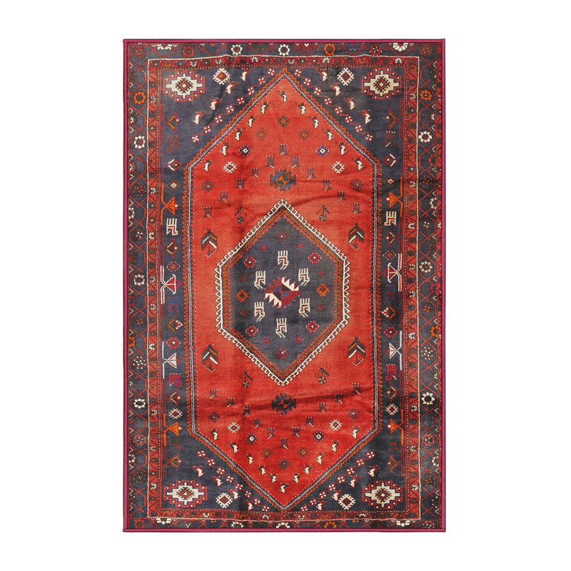 Tapis rouge à motif sud-ouest, Rectangle 3 pi x 5 pi