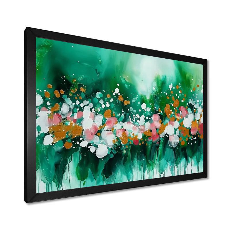 Art mural sur toile, "Mute Floral", Reproduction encadrée d'une seule photo, Noir, H 12 po x l 20 po