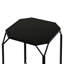 Black Metal Nesting End Table for Living Room Furniture, Mirror Top Nest of Side Tables,Accent Table