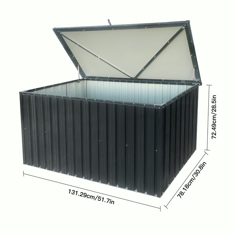 Bac de rangement en métal Watque Kita, H 28,54 po x l 51,7 po x P 30,78 po