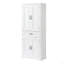 Armoire de rangement de salle de bain avec portes et tiroir, plusieurs espaces de rangement, tablette réglable-1225762708