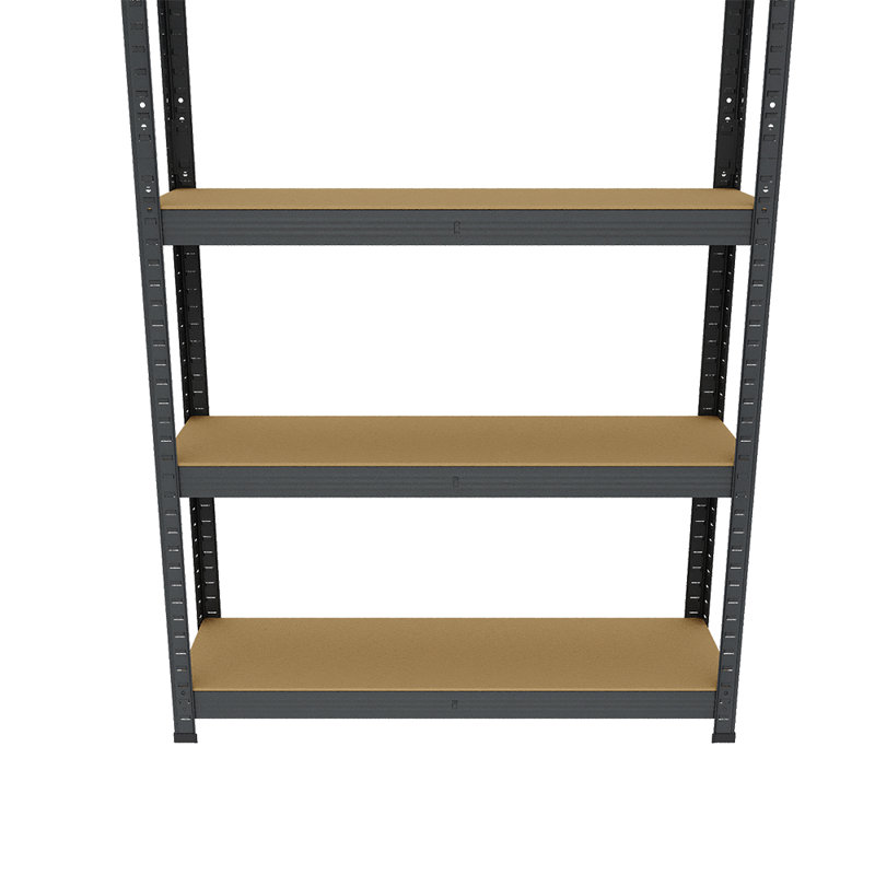 Metal Storage Rack, Matte Black, 180 cm H x 90 cm W x 30 cm D