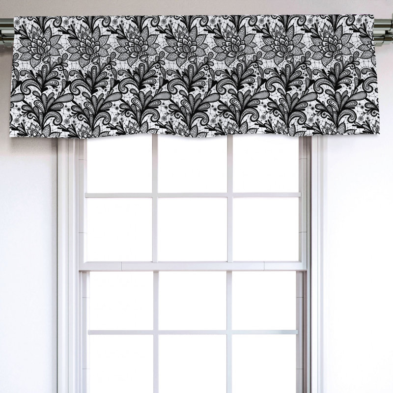 Sateen Paisley Ruffled Window Valance