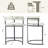 26'' Upholstered Modern Counter Height Bar Stools With Arms And Backs-1334000134