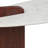 Modern Marble & Wood Coffee Table Contemporary Living Room Centerpiece White 53"
