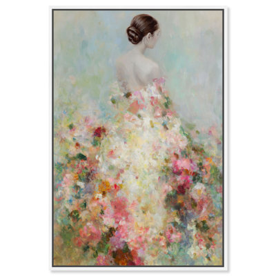 «Garden Bride II», reproduction d'art sur toile encadrée par Art Remedy, cadre blanc, 30 x 45