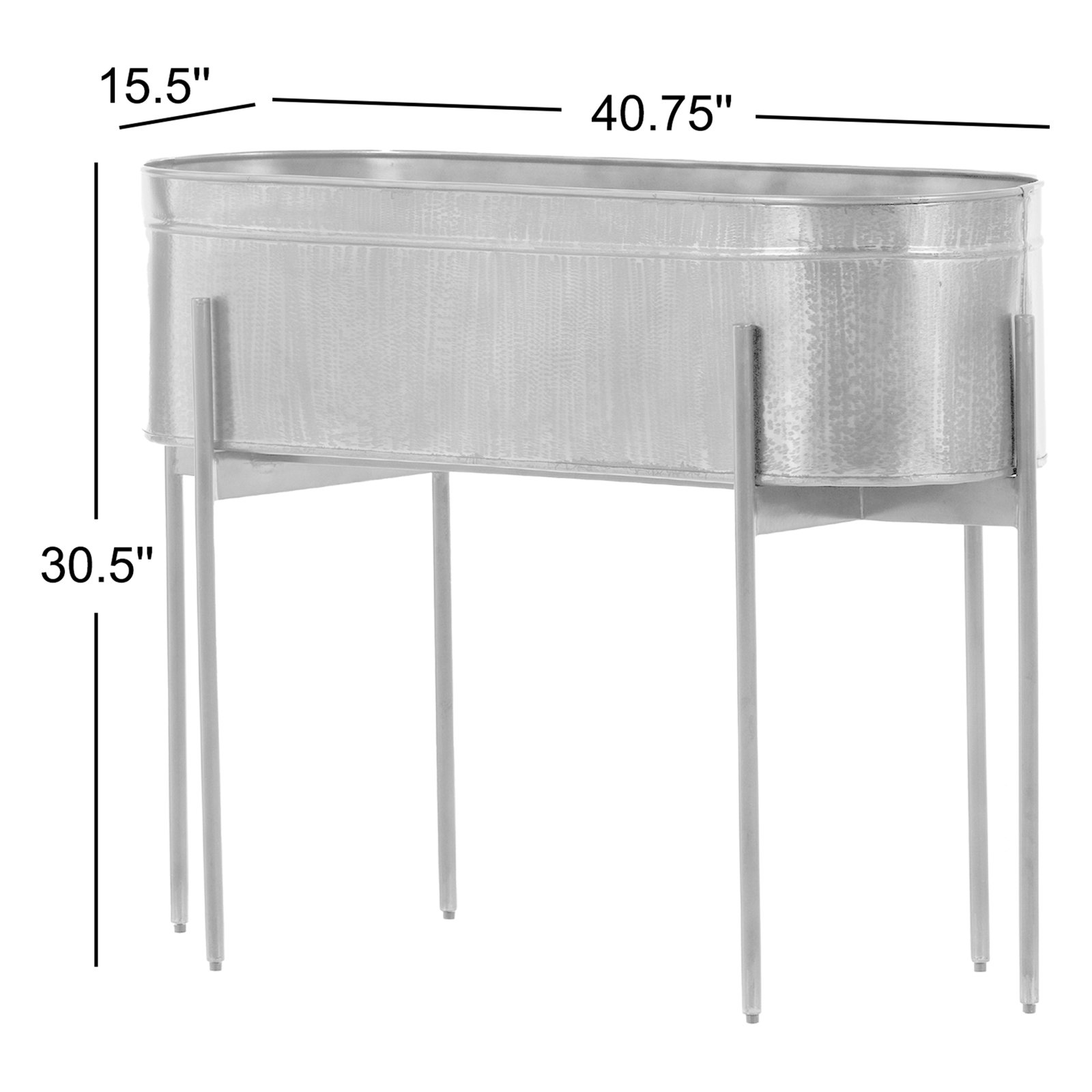 Florean Metal Pot Planter, Weathered Brass