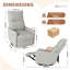 Chaise berçante inclinable électrique pivotante 270 ° avec USB et rangement pour petits espaces-1992433007