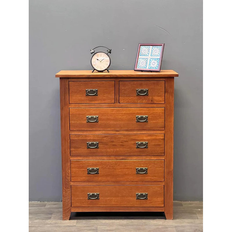 Brittnei 6 Drawer Tall Dresser - Walnut