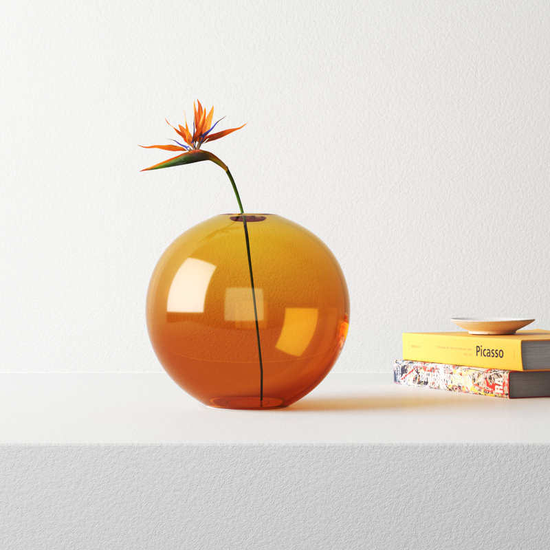 Joah 9.5'' Handmade Glass Table Vase