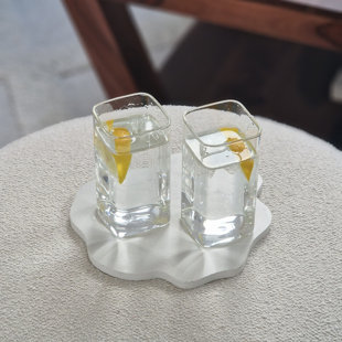 Zoha 350ml Borosilicate Glass Drinking Glass Set (Set of 2)