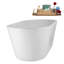 Baignoire autoportante 59 po avec drain interne en nickel brossé 59 po Streamline