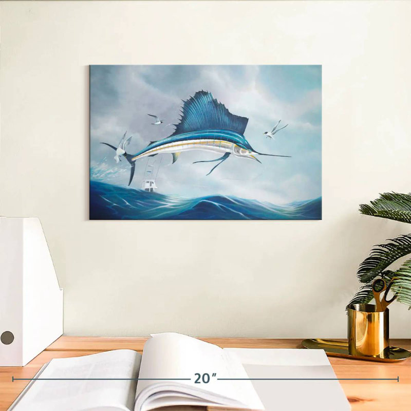 Brampt Blue Marlin, 8" H x 12" W