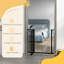 Dog Gate Wide Stair Gate with Door Pressure Fit 75-95W cm-94538317