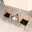 Ensemble de 3 pièces de table et chaises d'extérieur en rotin de luxe léger