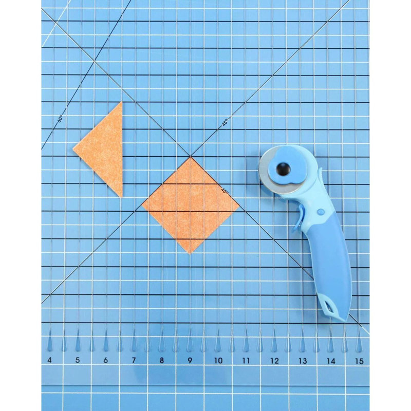June Tailor Shape Cut Plus Rotary Cutting Ruler, 12 x 18 in. Quilting and Fabric Cutting Tool