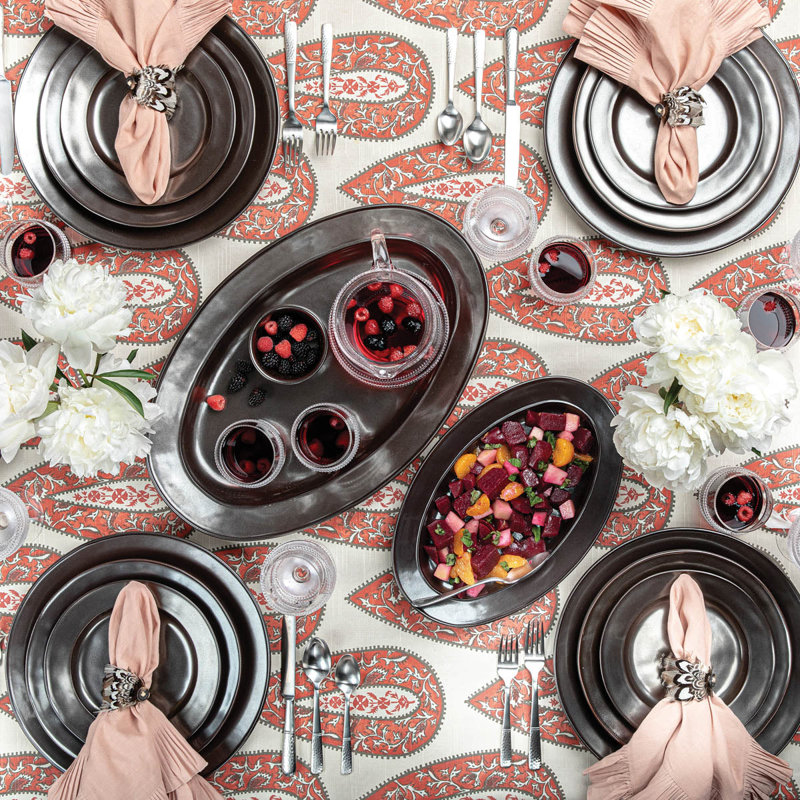 Pewter Stoneware 4 - Piece Place Setting