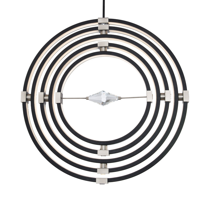 Atomic 5 - Light LED Pendant, Black/Brushed Nickel