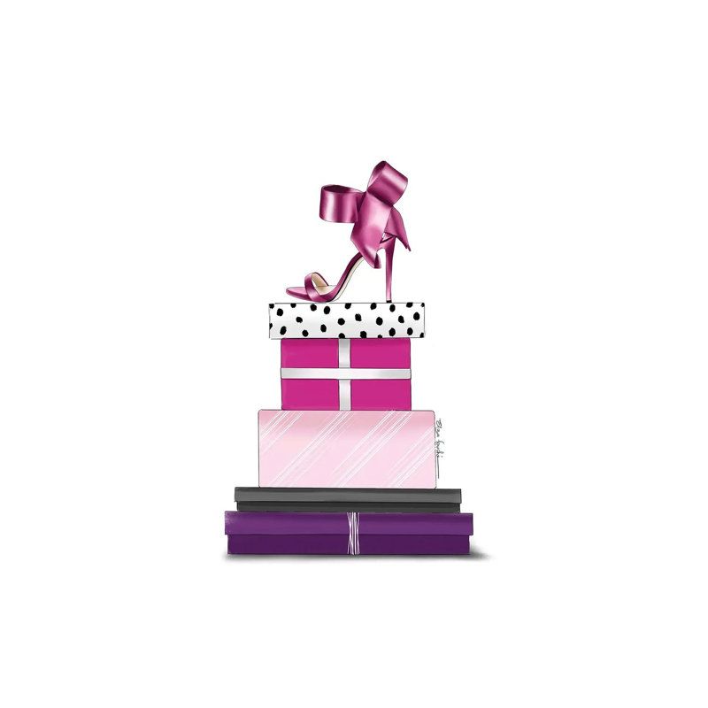 Christmas Stack Pink par - Toile tendue, H 40 po x l 26 po x P 1,5 po