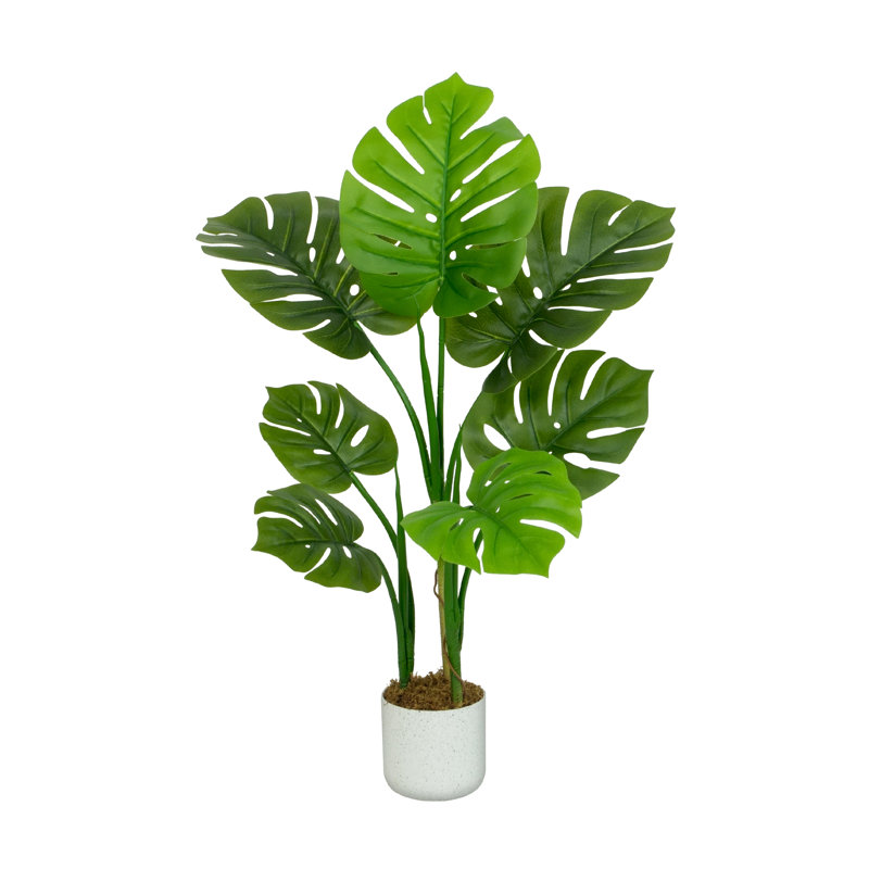 Antavis Faux Monstera Tree in Pot, 80cm H  x 30cm W  x 30cm D