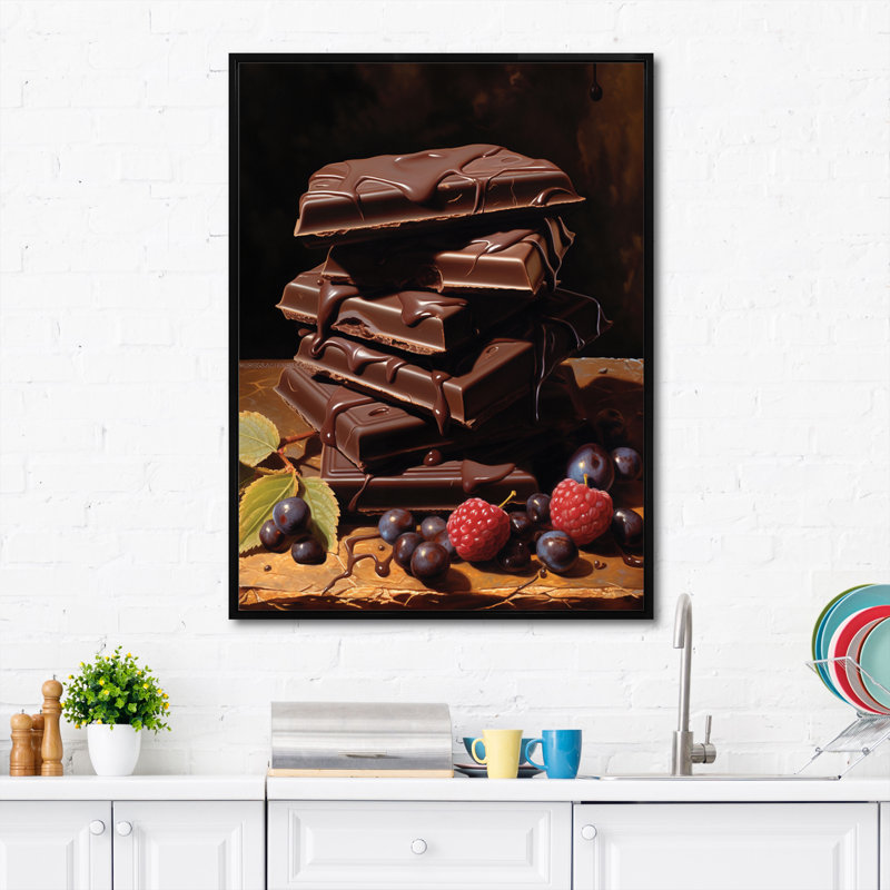 Koura Food Chocolate Dreams II, Cadre flottant noir, H 44 po x l 34 po x P 1,5 po