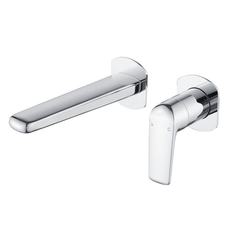 Robinet de salle de bain mural Topcraft, Chrome chrome