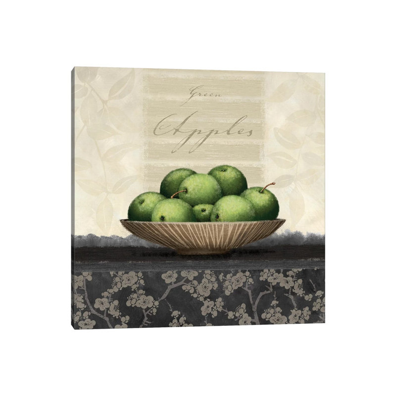Green Apples by Linda Wood - Wrapped Canvas Print, 45.72 cm H x 45.72 cm W x 1.91 cm D