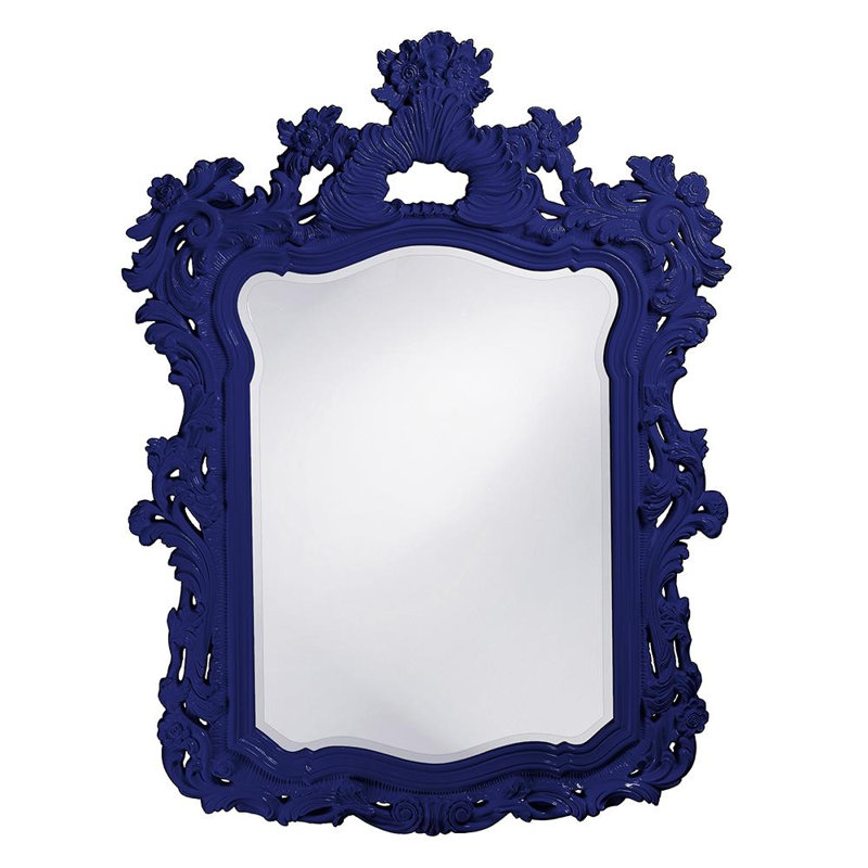 Cilegon Ornate Framed Wall and Vanity Mirror, Navy