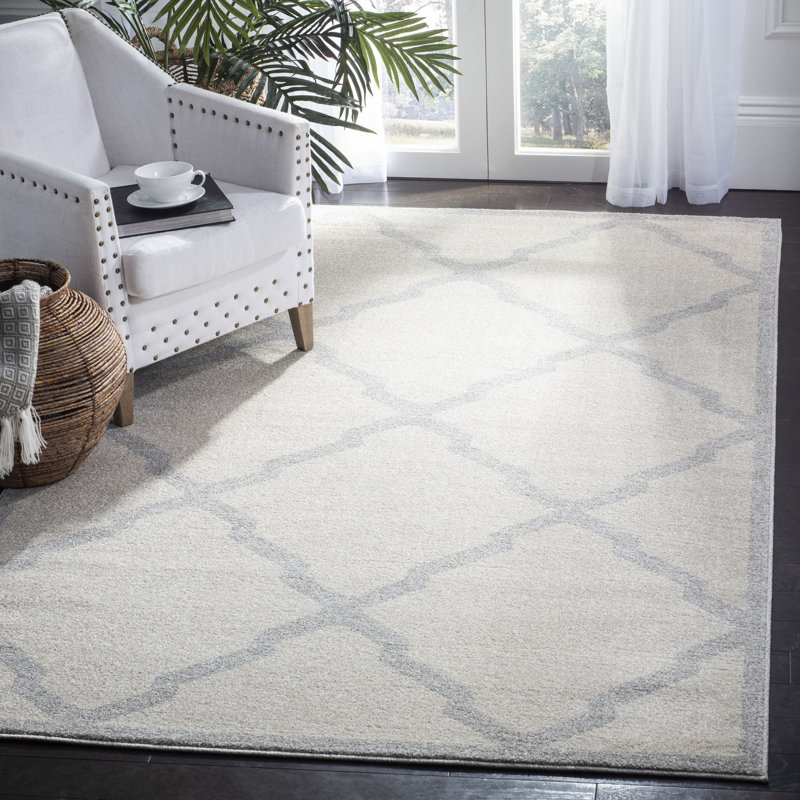 Tapis beige à motif géométrique Ammundsen, Rectangle 9 pi x 12 pi