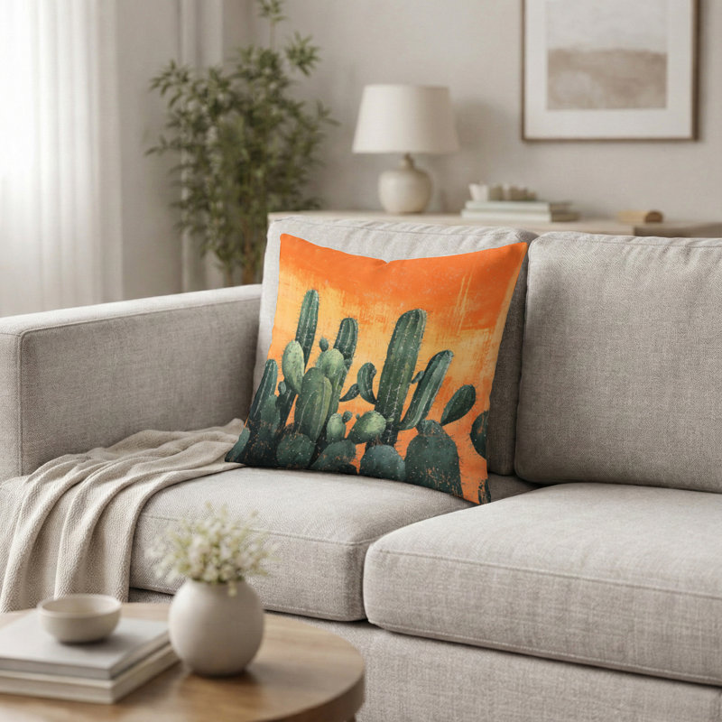 Coussin Cactus - Coussin Maricza, H 16 po x l 16 po
