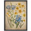 "Fleurs jaunes et bleues, œuvre d'art rustique, affiches encadrées, petit art mural de salle de bain"-101825546-101825545