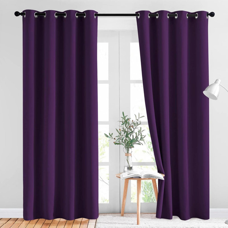 Panneaux de rideaux avec rideaux décoratifs pour fenêtre de salon, Sarcelle
