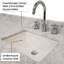 Meuble-lavabo double en chêne gris 84 po L x P 22 po - Comptoir en marbre et robinet inclus-1711969479